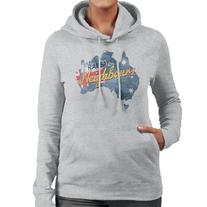 minimal hoodieNeighbours Ramsay St Australian Flag Women's Hooded Sweatshirt