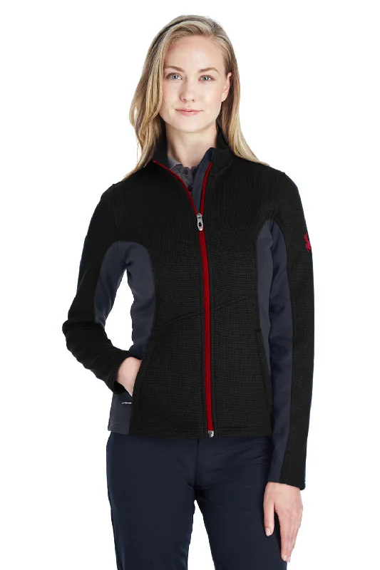 Best Bargains Spyder Womens Constant Full Zip Sweater Fleece Jacket - Black