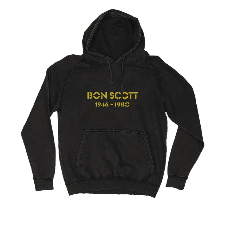 Hot Deal Bon Scott - Studio Pic - Black Vintage Wash Hood