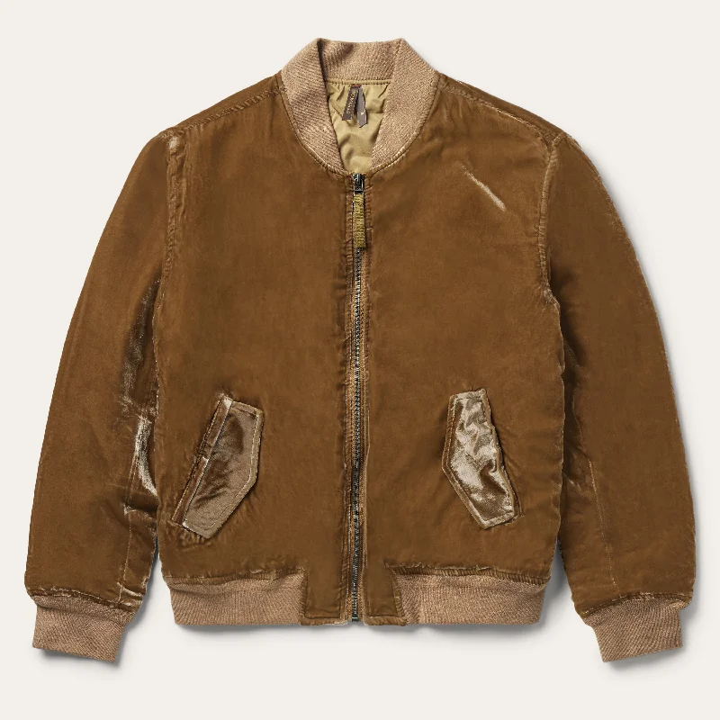 Discount Deals Embroidered Velvet Bomber Jacket