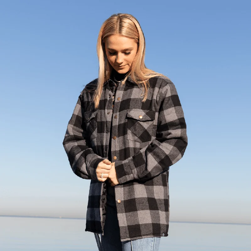 Special Promotion Grey Soft Padded Flannel Jacket