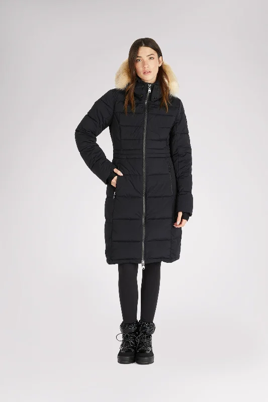Don't Wait Jupiter Women's Puffer Jacket w/ Faux Fur Trim