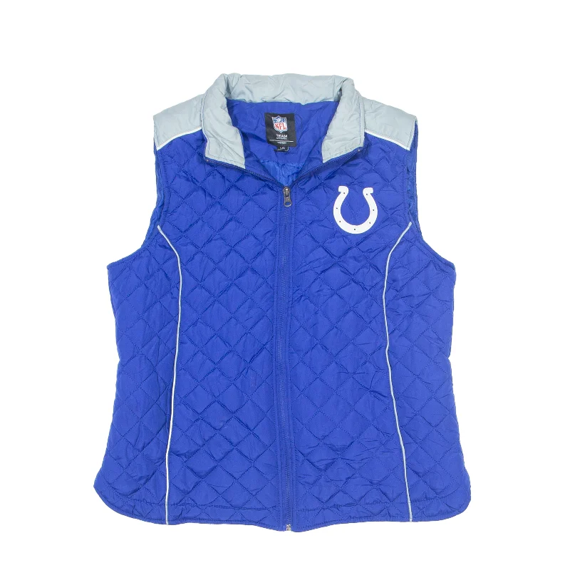 Hurry In NFL Indianapolis Colts Insulated Quilted Gilet Blue Womens L