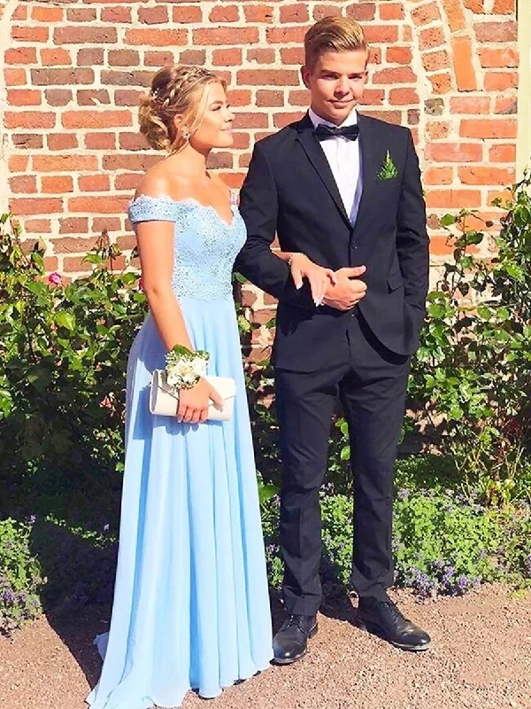 elegant evening dresselegant evening dressOff Shoulder Light Blue Lace Long Prom Dresses, Off Shoulder Lace Blue Bridesmaid Dresses, Off the Shoulder Blue Formal Dresses, Blue Evening Dresses