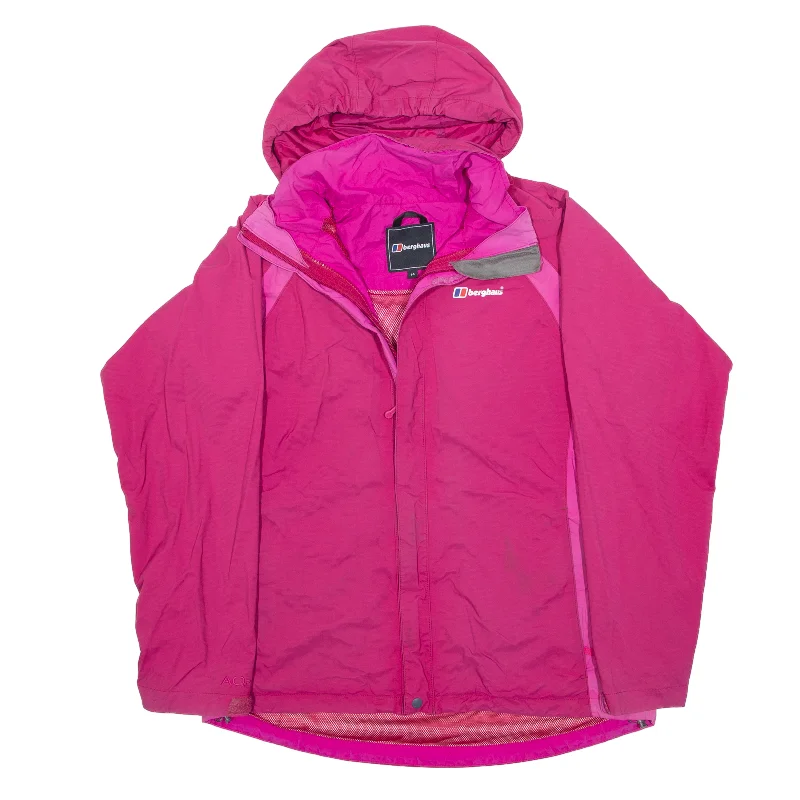 Early Bird Discount BERGHAUS Rain Jacket Pink Womens L