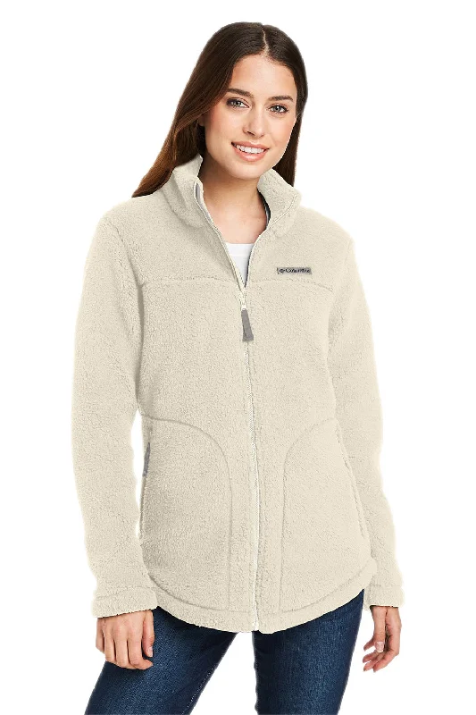 Act Fast Columbia Womens West Bend Sherpa Fleece Full Zip Jacket - Chalk - Closeout