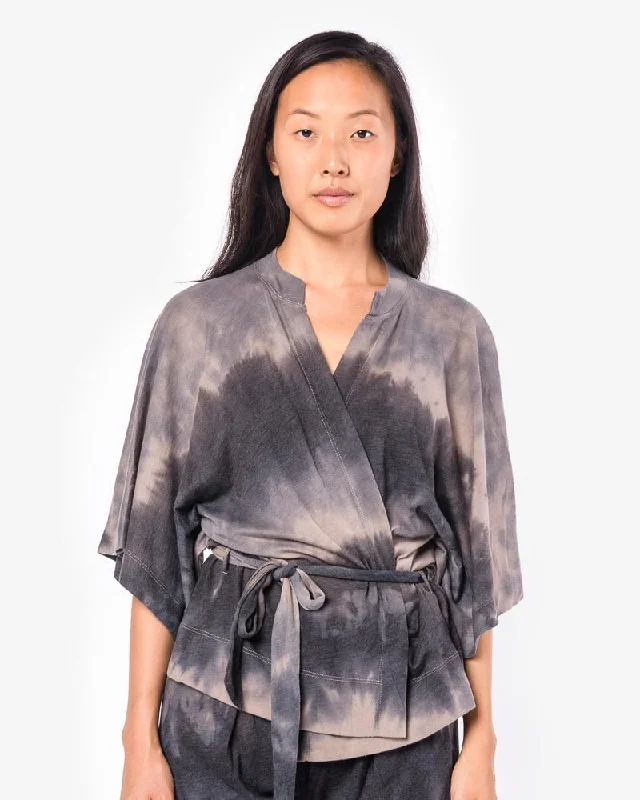 Price Blitz Cropped Kimono Wrap in Dusty Clay