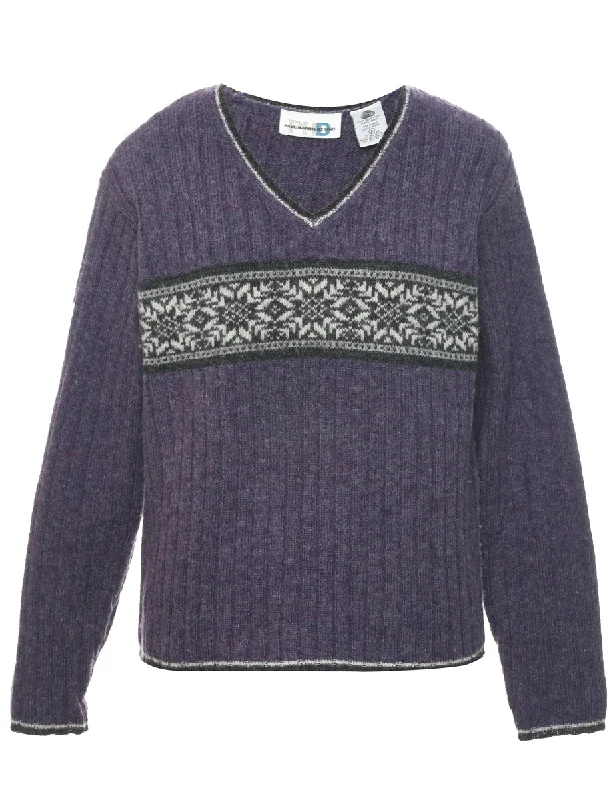 Lowest Prices Nordic Wool Purple Jumper - L