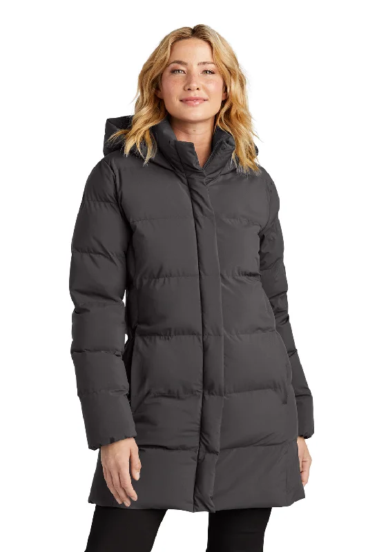 Overstock Mercer+Mettle Womens Water Resistant Full Zip Hooded Puffy Parka - Anchor Grey