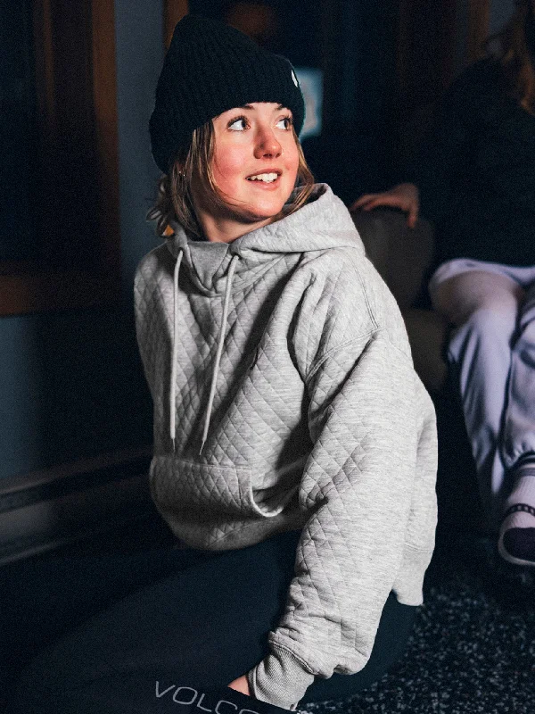 One-DAY Sale Womens V.Co Air Layer Thermal Hoodie - Heather Grey