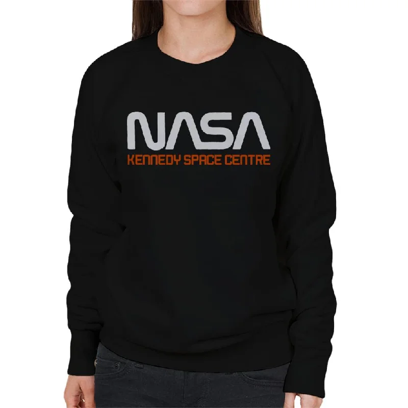 Stock Up and Save NASA Kennedy Space Centre Rocket Text Women's Sweatshirt