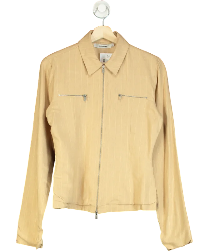 Warehouse Sale Oval Square Beige Rowan Zip Shirt UK S