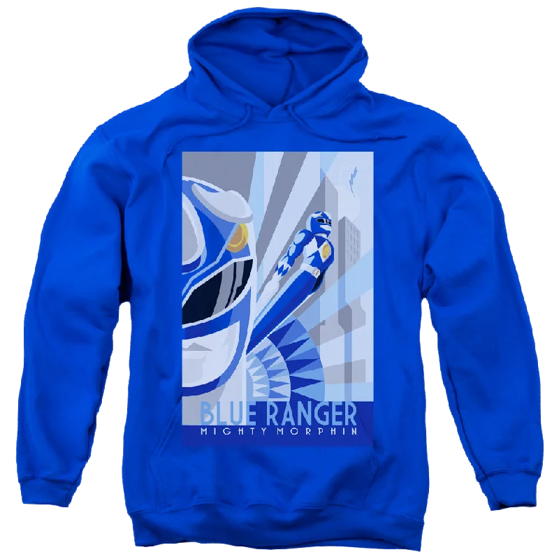 high-fashion hoodieMighty Morphin Power Rangers Blue Ranger Deco - Pullover Hoodie