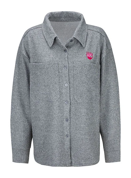 Limited Time Ladies Embroidered Crest Shirt Jacket