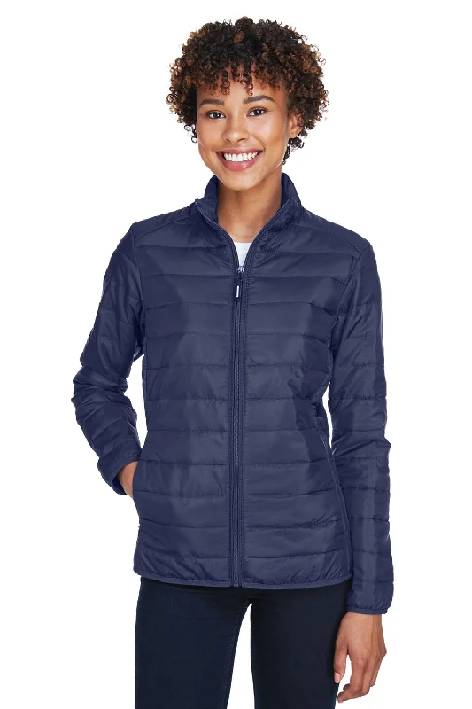Grand Opening Sale Core 365 Womens Prevail Packable Puffer Water Resistant Full Zip Jacket - Classic Navy Blue Grand Opening Sale Core 365 Womens Prevail Packable Puffer Water Resistant Full Zip Jacket - Classic Navy Blue