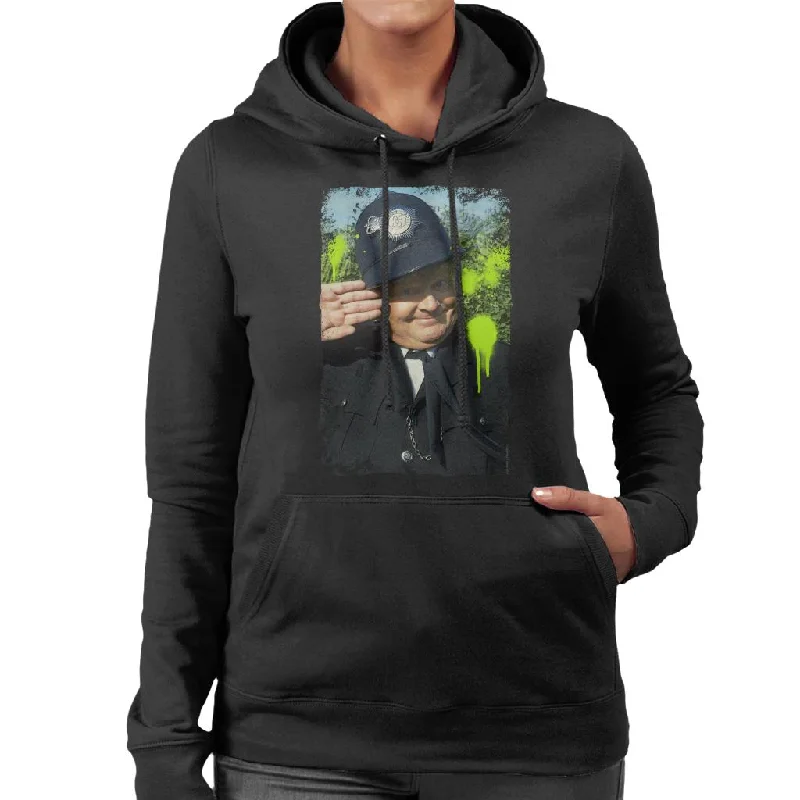Price Smash TV Times Comedian Benny Hill As Policeman 1989 Women's Hooded Sweatshirt