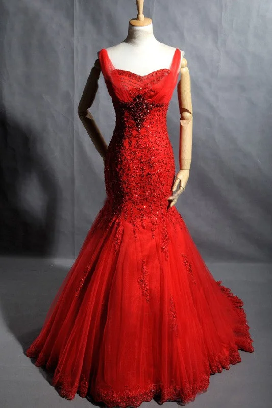 ruched dressruched dressMermaid Red Sparkle Evening Dress