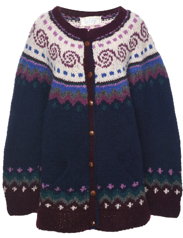 Exclusive Deal Wool Nordic Cardigan - XL