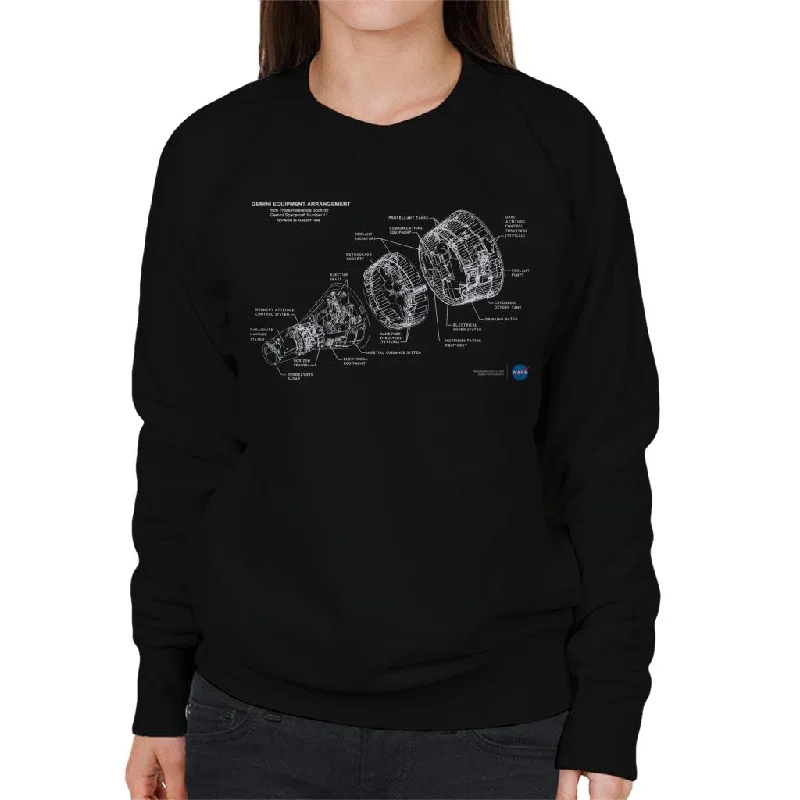Today’s Special NASA Gemini Spacecraft Schematic Women's Sweatshirt
