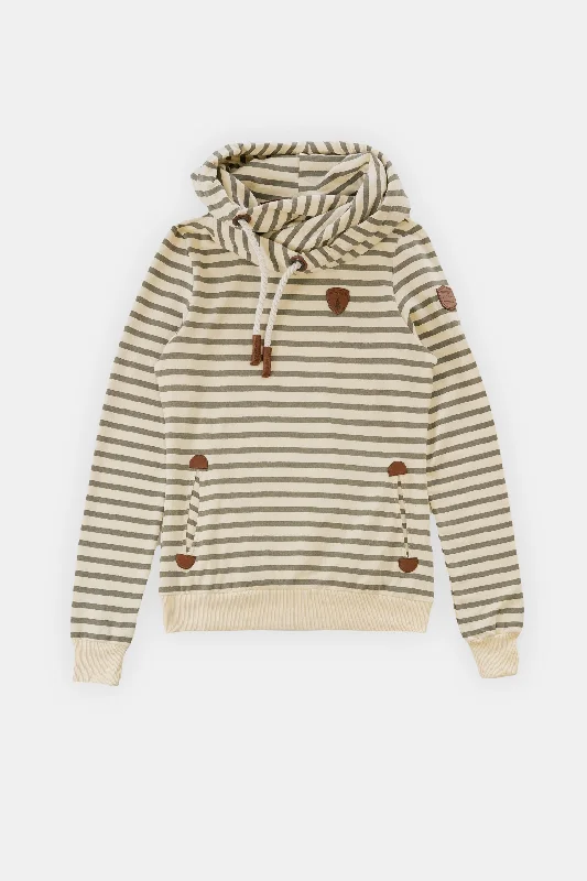 Deep Discounts Artemis Oatmeal Vetiver Stripe Hoodie