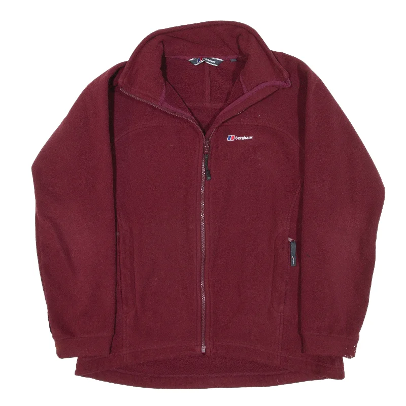 Deal Dash BERGHAUS Fleece Jacket Maroon Womens L