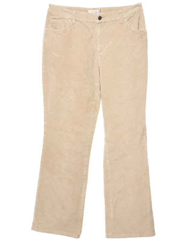 Final Clearance Beige Classic Corduroy Trousers - W32 L30