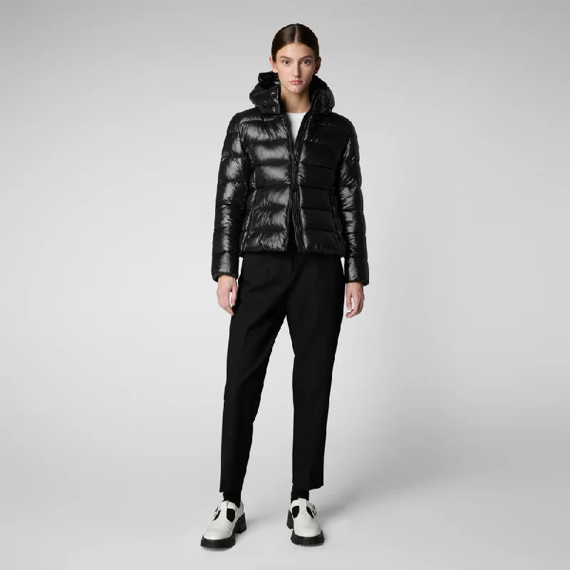Buy Now Women's Cosmary Hooded Puffer Jacket in Black