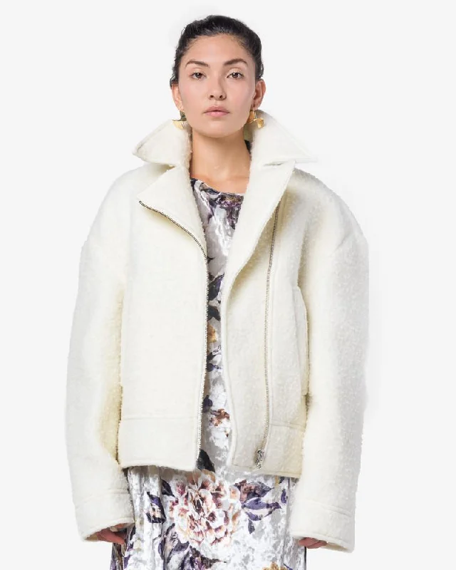 Special Promotion Biker Jacket in Cream