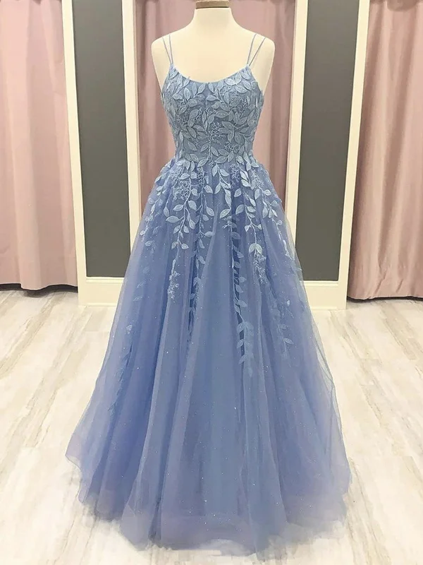 Deal Zone A Line Blue Lace Long Prom Dresses, Blue Lace Formal Dresses, Blue Evening Dresses Deal Zone A Line Blue Lace Long Prom Dresses, Blue Lace Formal Dresses, Blue Evening Dresses