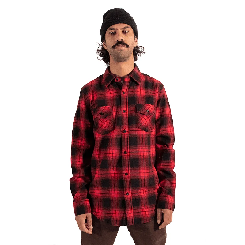 Amazing Deals Red Flannel Long Sleeve Shirt