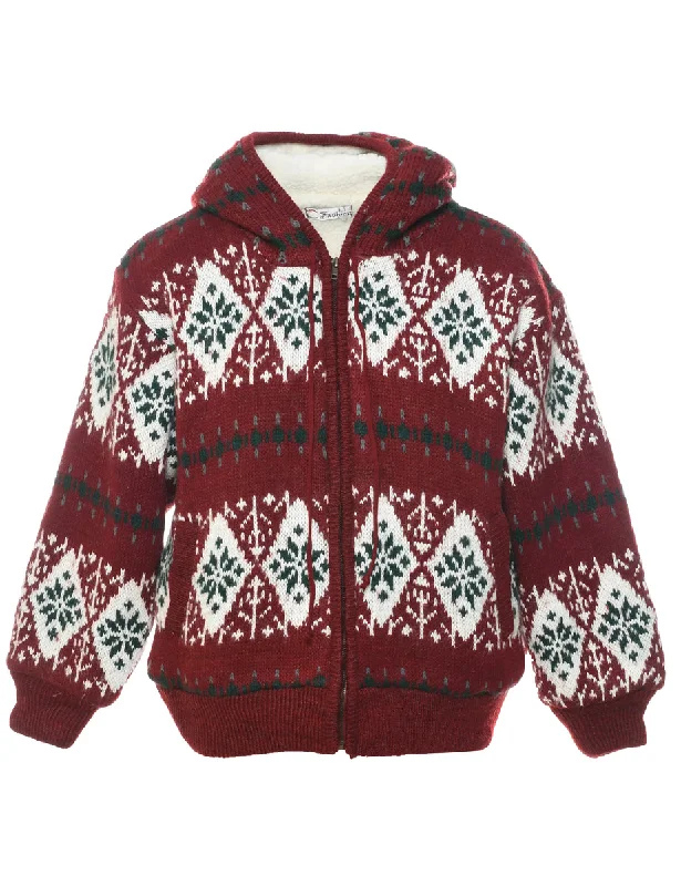 Unbeatable Prices Hooded Nordic Cardigan - M