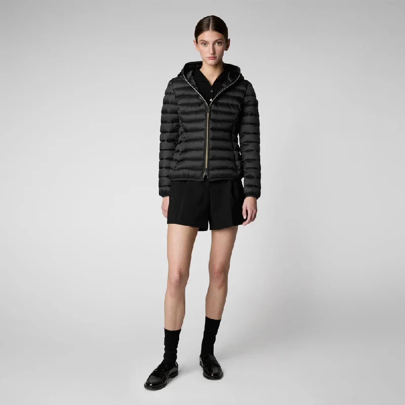 Season Finale Sale Woman's Alexis Hooded Puffer Jacket in Black