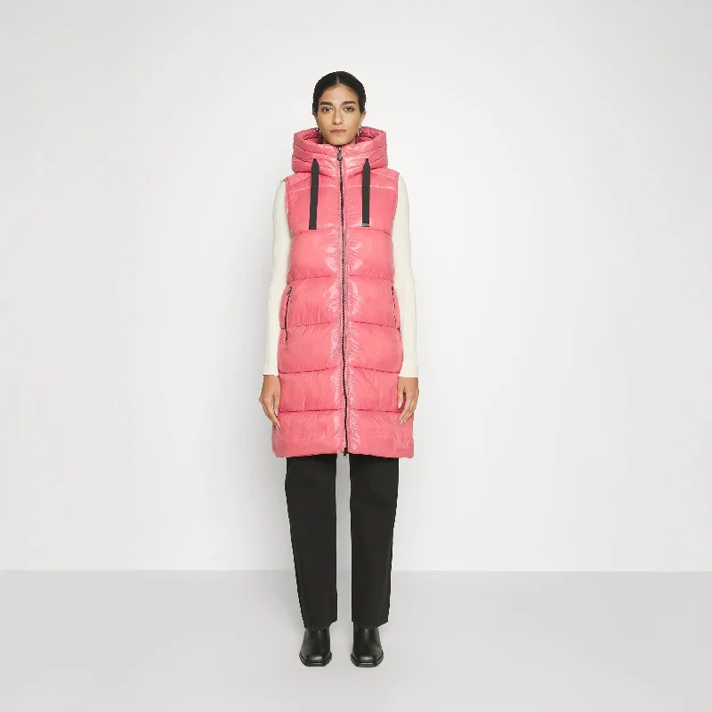 Epic Deals Woman's Iria Hooded Puffer Vest in Bloom Pink