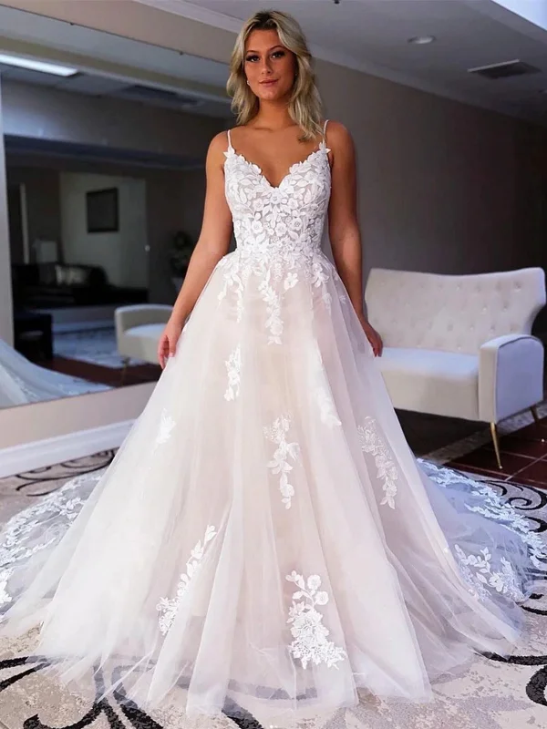 chic wrap dresschic wrap dressV Neck Backless Ivory Lace Long Prom Wedding Dresses, Ivory Lace Formal Graduation Evening Dresses SP2369