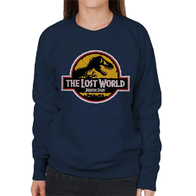 streetwear gym sweatshirtJurassic Park The Lost World White Outline Logo Women's Sweatshirt