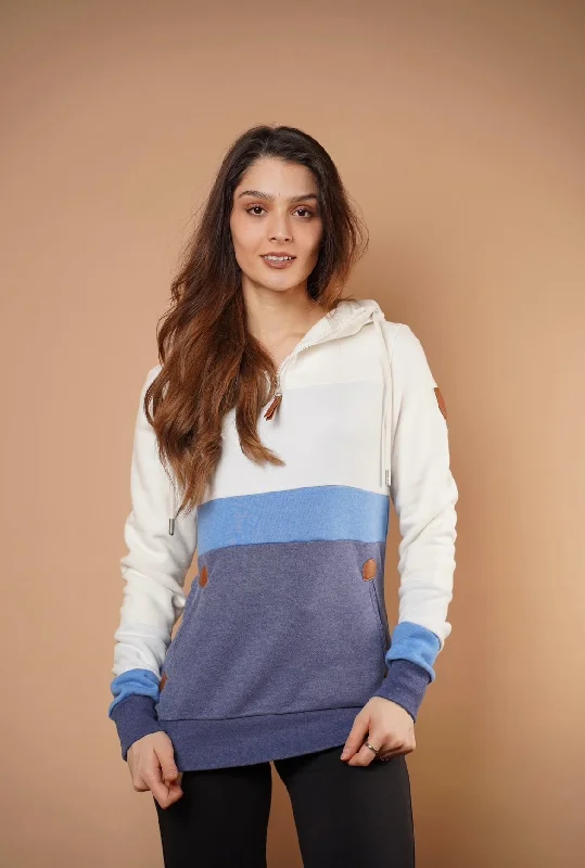 Major Savings Suzon Half-Zip Hoodie in Ivory Mix
