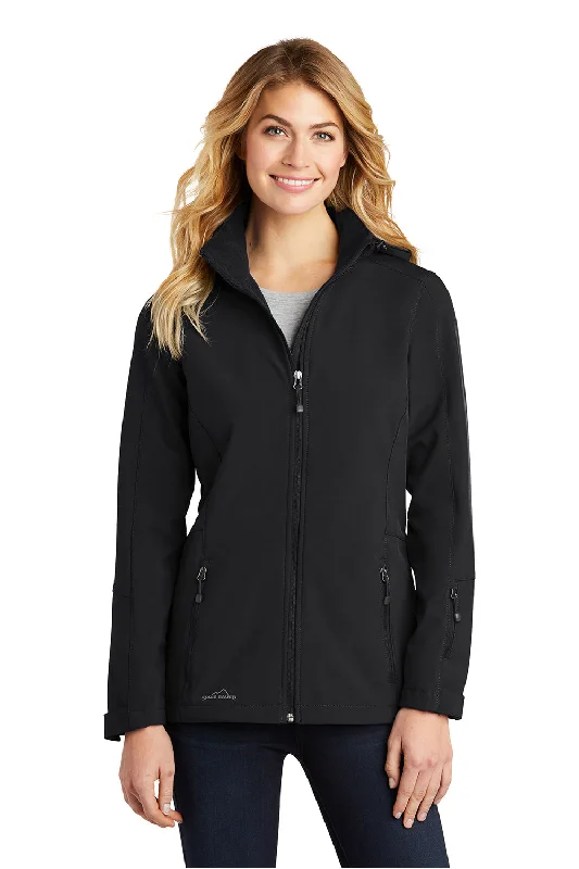 Doorbuster Deal Eddie Bauer Womens Water Resistant Full Zip Hooded Jacket - Black