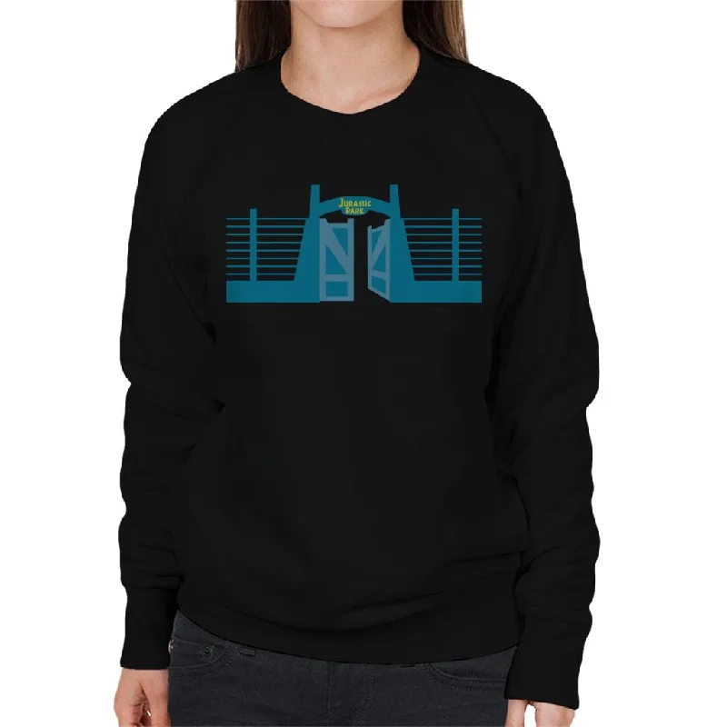 premium gym hoodieJurassic Park Entrance Open Gate Women's Sweatshirt