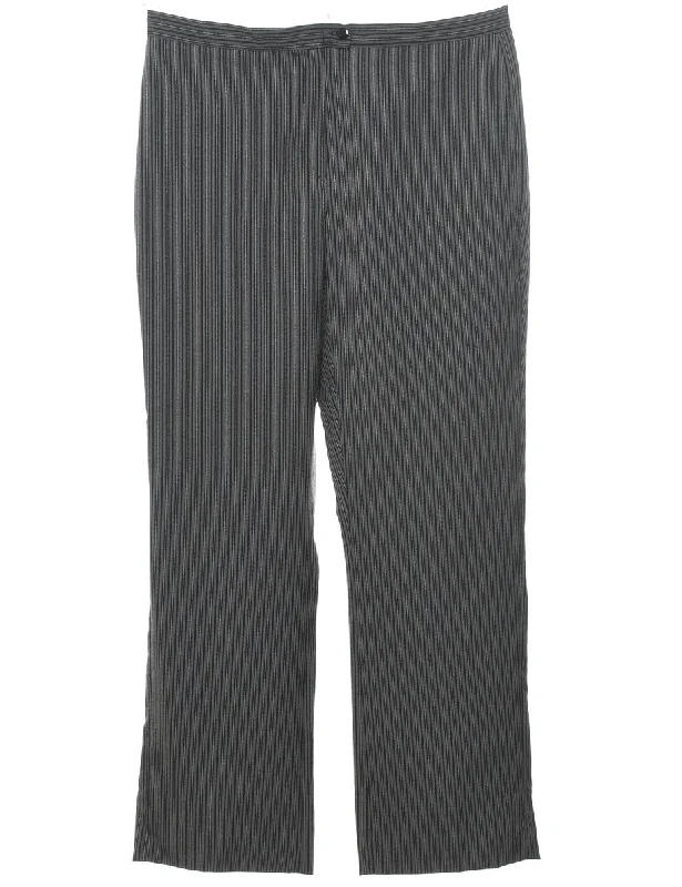Mega Sale Striped Dark Grey Trousers - W32 L30