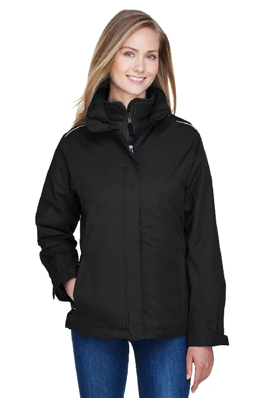 Buy Now Core 365 Womens Region 3-in-1 Water Resistant Full Zip Hooded Jacket - Black Buy Now Core 365 Womens Region 3-in-1 Water Resistant Full Zip Hooded Jacket - Black