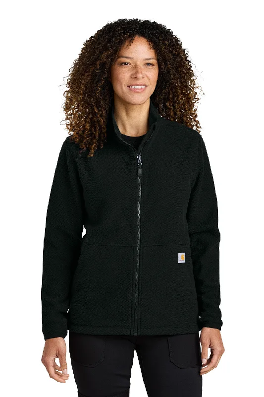 Deep Discounts Carhartt Womens Textured Fleece Full Zip Jacket - Black - New