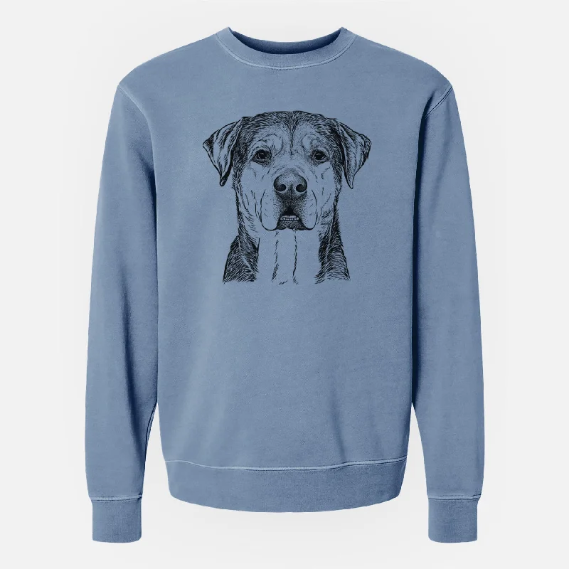 Fantastic Offers Bare Gus the Rottweiler Mix - Unisex Pigment Dyed Crew Sweatshirt