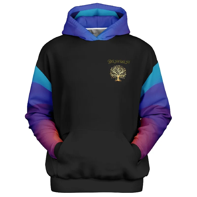 Value Deals Yahuah-Tree of Life 01 Royal Designer Heavyweight Oversized Unisex Fleece Lined Pullover Hoodie