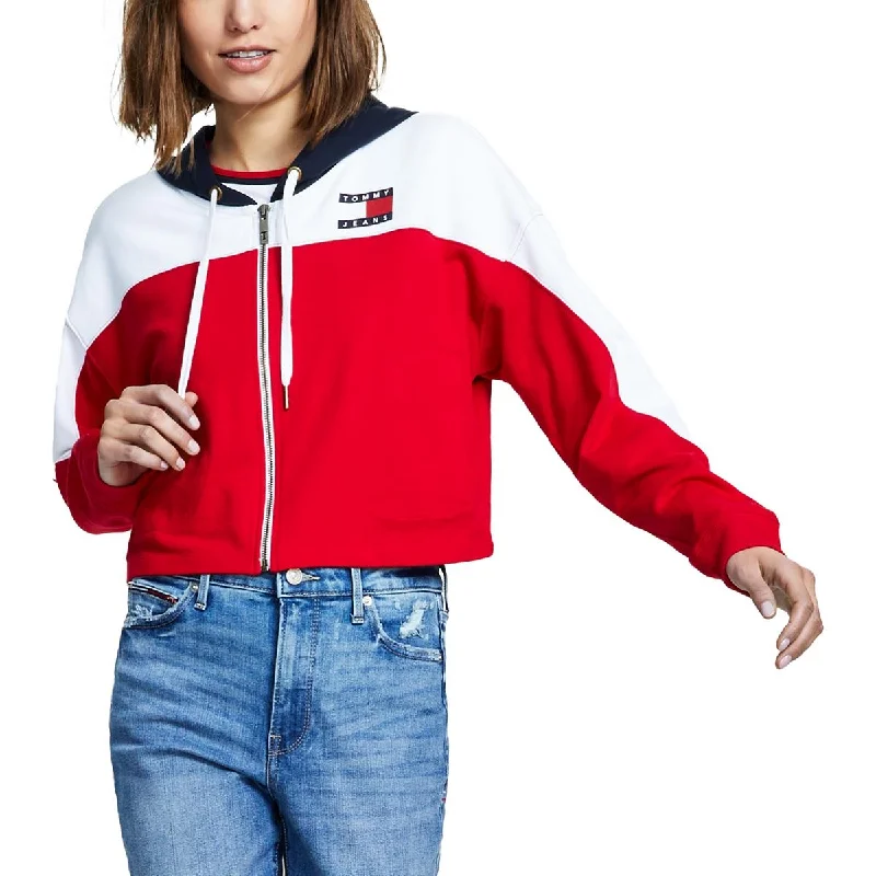 Weekend Deal Tommy Jeans Womens Long Sleeve Logo Zip Hoodie