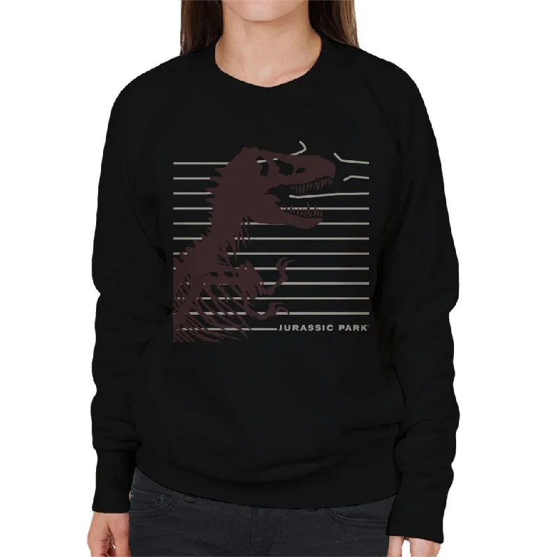 fashion gym hoodieJurassic Park T Rex Skeleton Destroying Wire Women's Sweatshirt