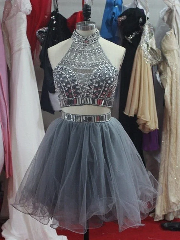 Epic Deals Custom Made A Line Two Pieces Short Grey Prom Dresses, Short Homecoming Dresses Epic Deals Custom Made A Line Two Pieces Short Grey Prom Dresses, Short Homecoming Dresses