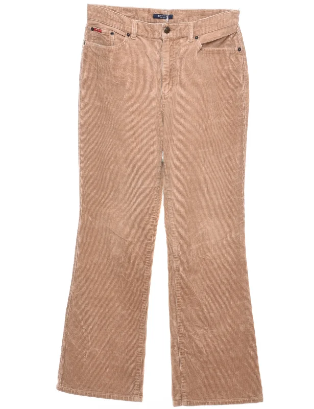 Crazy Savings Chaps Light Brown Corduroy Trousers - W30 L29