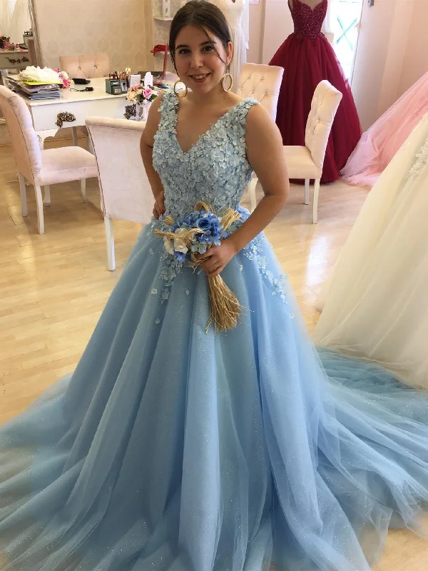 flowy maxi dressflowy maxi dressV Neck Open Back Blue Lace Long Prom Dresses, Blue Tulle Formal Dresses, Blue Lace Evening Dresses SP2442