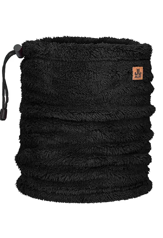 Closeout JJ Teddy Fleece Scarf in Black