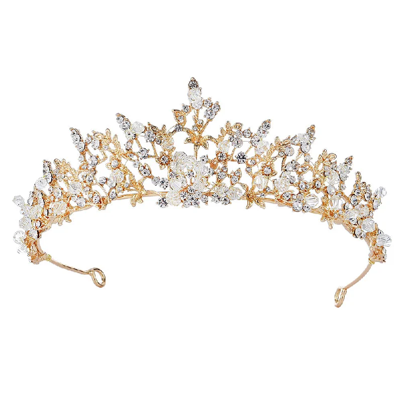 playful dressplayful dressBridal Jewelry Exquisite handmade crystal glass diamond tiara Wedding accessories Alloy rhinestone tiara Bridal tiara 625975731214